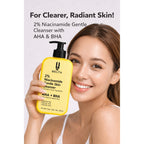 2% Niacinamide Gentle Skin Cleanser 250ml | AHA + BHA Face Wash