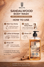 Sandalwood Body Wash 828ml | Long Lasting Fragrance & Hydration