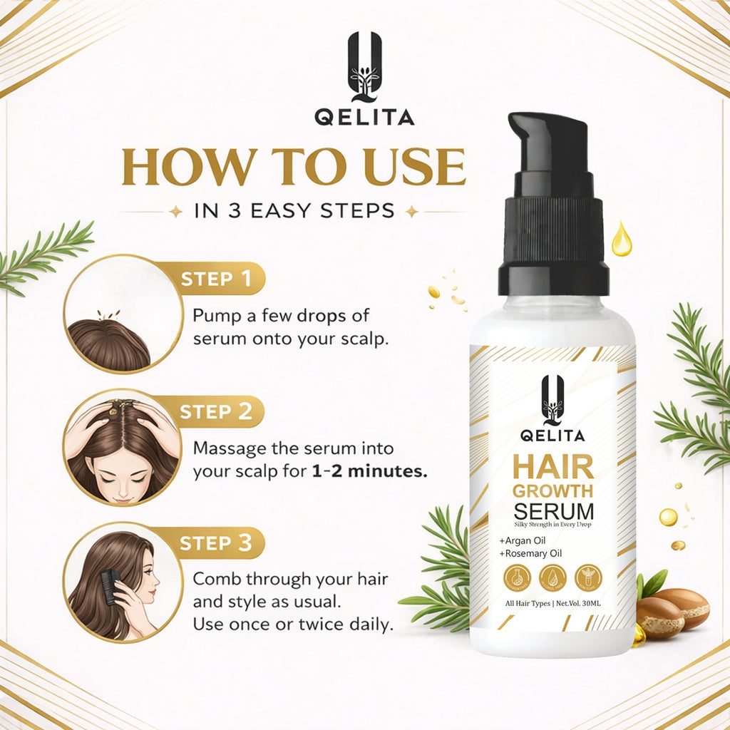 Hair Growth Serum | Rosemary & Argan Oil | Hair Fall Control | 30ml