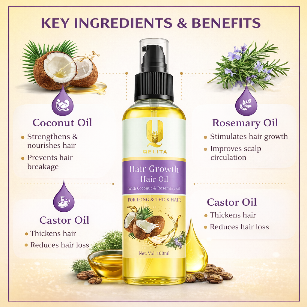 Hair Growth Hair Oil | Rosemary & Coconut Oil | 100ml