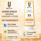 SPF 55 Mineral Sunscreen Lotion | Broad Spectrum UVA UVB Protection