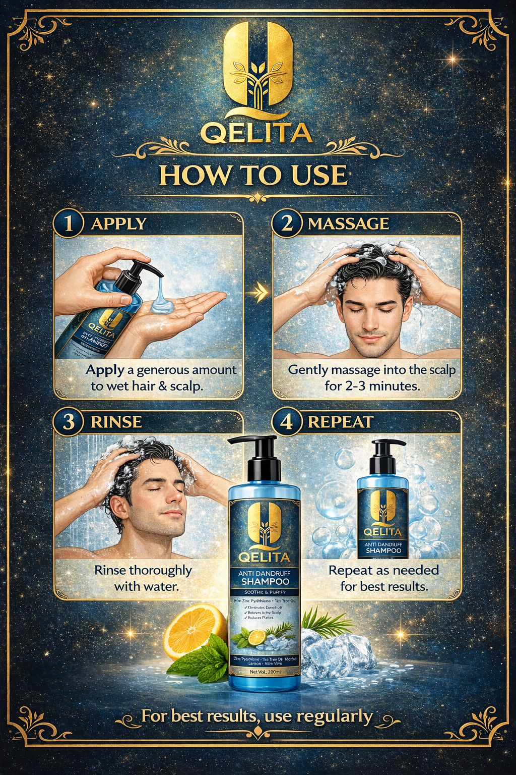 Anti Dandruff Shampoo 200ml | Dandruff Control & Itchy Scalp Relief