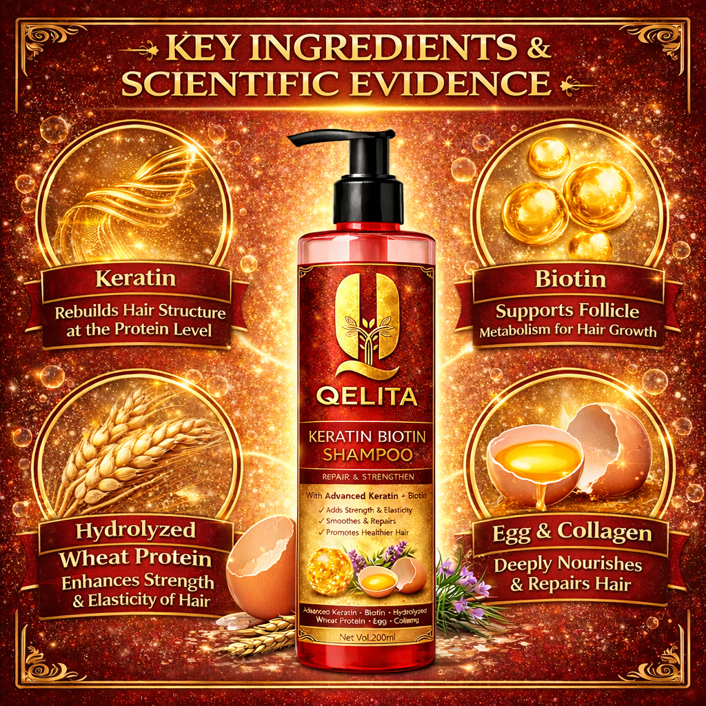 Keratin Biotin Shampoo 200ml | Repair & Strengthen Hair Formula